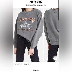 Anine bing crew neck Moto sweatshirt